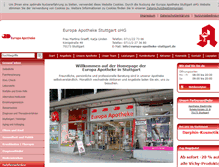 Tablet Screenshot of europa-apotheke-stuttgart.de